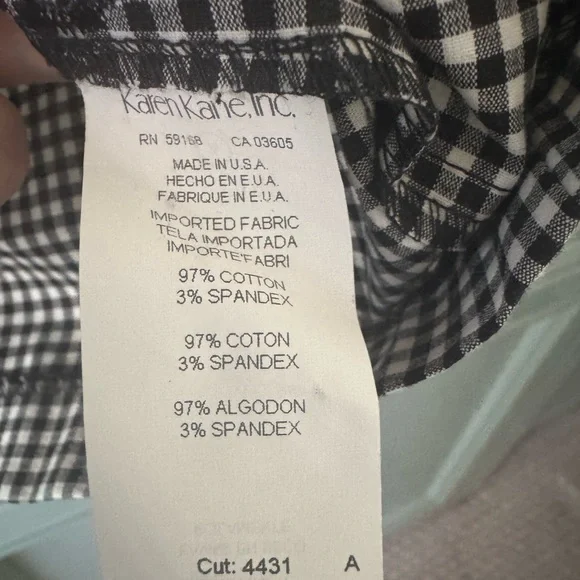 Karen Kane Gingham Skirt with Embroidered  Accents - Picture 6 of 6